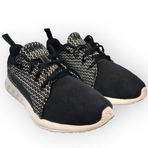 PUMA Carson Runner Knit Black Grey Ankle High Running Shoes Women's 7 Lace Up